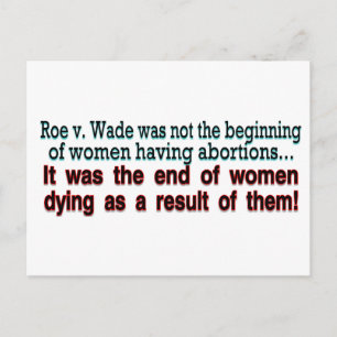 Roe v. wade vykort