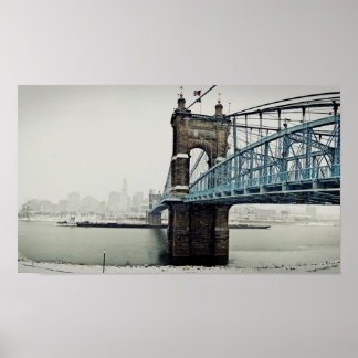 Roebling Bridge Poster