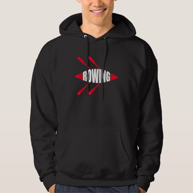 Roende Crew Lag Årare Båt Sport Present  7 Hoodie (Framsida)