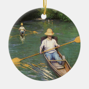 Roende män av Gustave Caillebotte, Vintage Fine A Julgransprydnad Keramik
