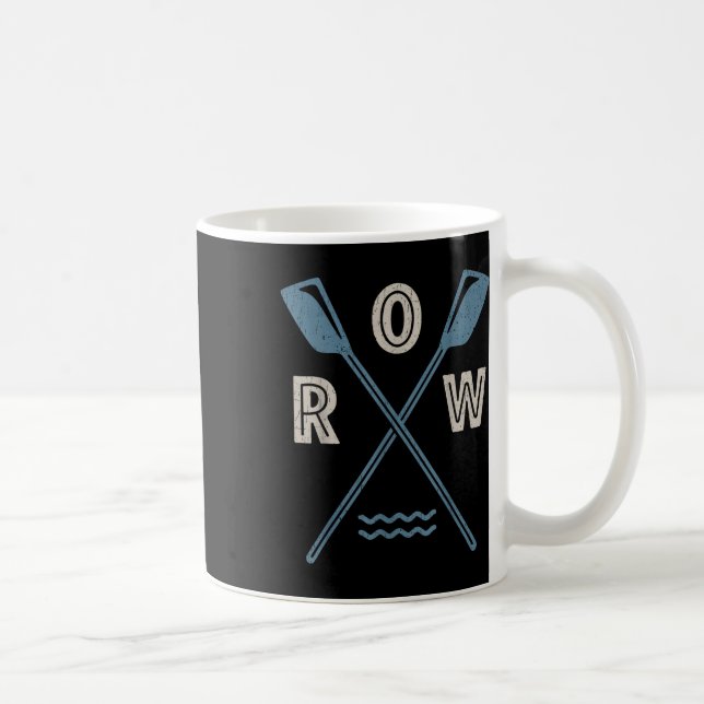 Roende roddarbesaettning styrman roddare retro baa kaffemugg (Höger)
