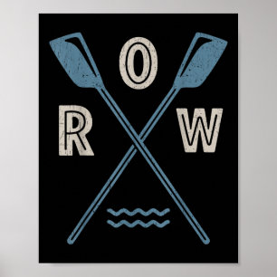 Roende Roende Besetting Roare Retro Båt Åra S Poster