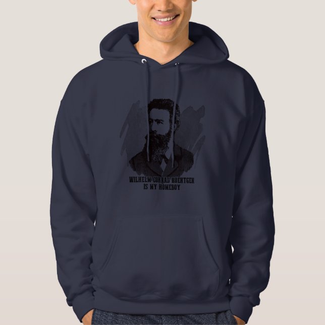 Roentgen är min hempojke sweatshirt med luva (Framsida)