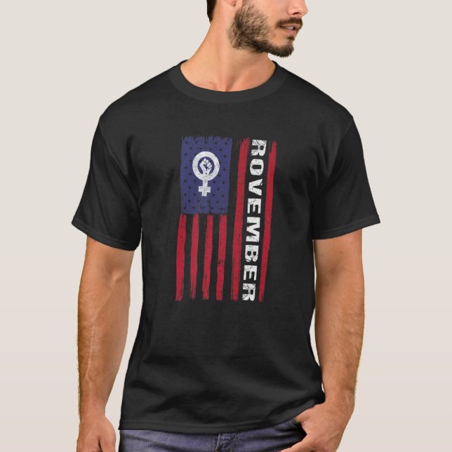 Roevember American Flag T Shirt (Framsida)
