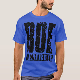 RoevMember Black Vintage Text T Shirt