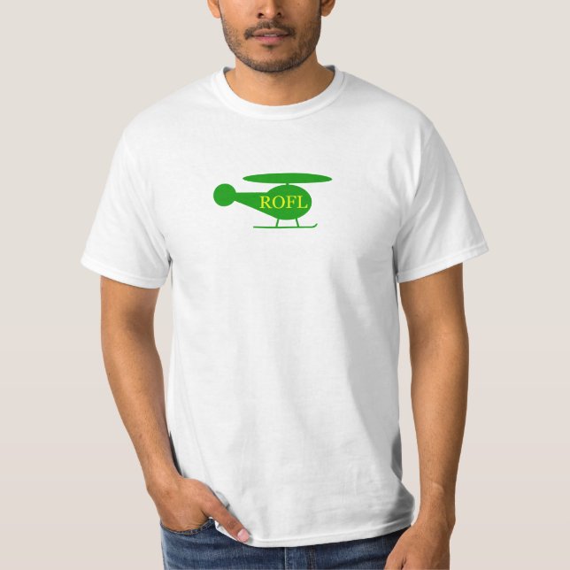 ROFLcopter T-tröja T Shirt (Framsida)