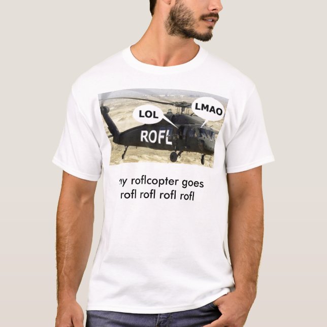 roflcopter tee shirt (Framsida)