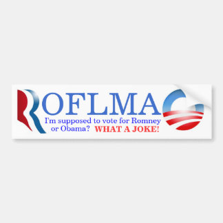 ROFLMAO - Rösta Romney eller Obama? Bildekal