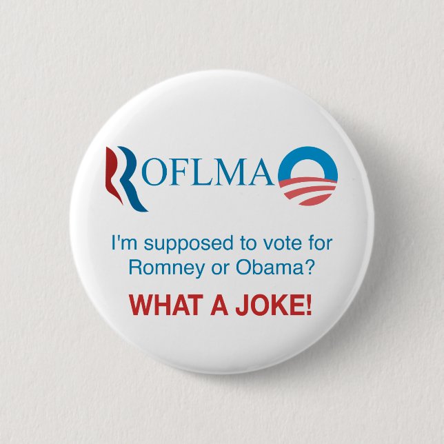 ROFLMAO - Rösta Romney eller Obama? Knapp (Framsida)