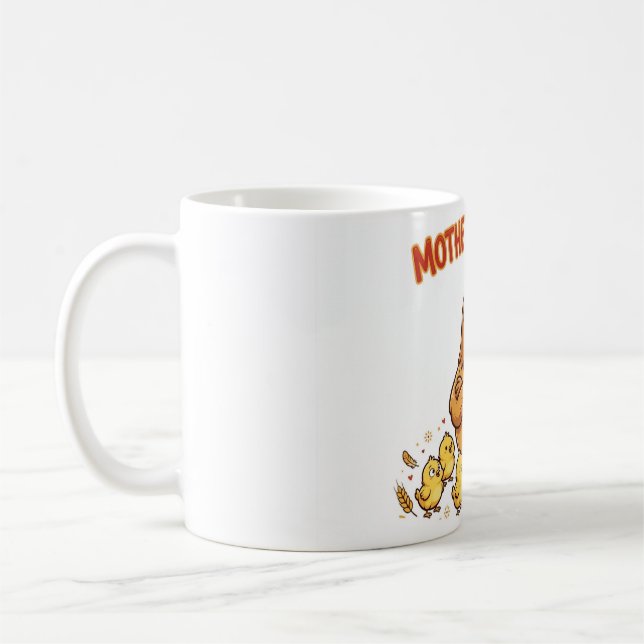 ROGALIGT KLOCKARGÅRD Funny Kyckling Kaffe Mugg (Vänster)