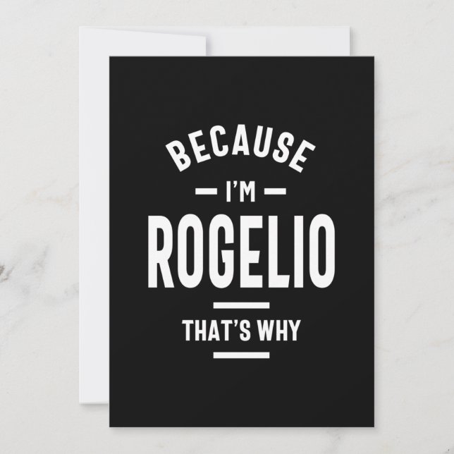 Rogelio Personligt Namn Födelsedag Inbjudningar (Framsida)