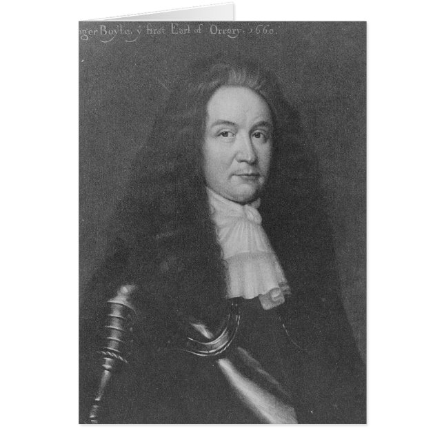 Roger Boyle, 1st Earl av orreryen Hälsningskort (Framsidan)