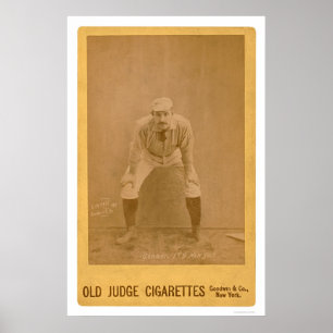 Roger Connor baseballkort 1889 Poster
