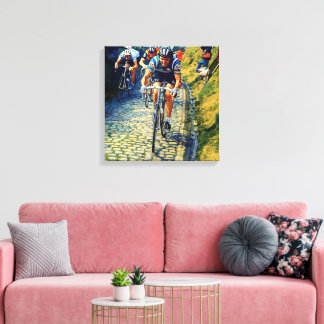 Roger de Vlaeminck Flandern runt 1978 Canvastryck
