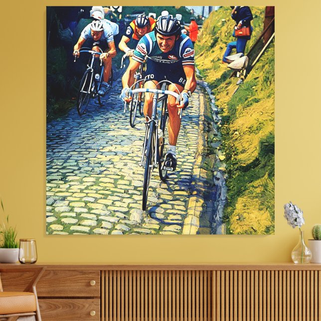 Roger de Vlaeminck Flandern runt Koppenberg  Canvastryck (Insitu (Vardagsrum))