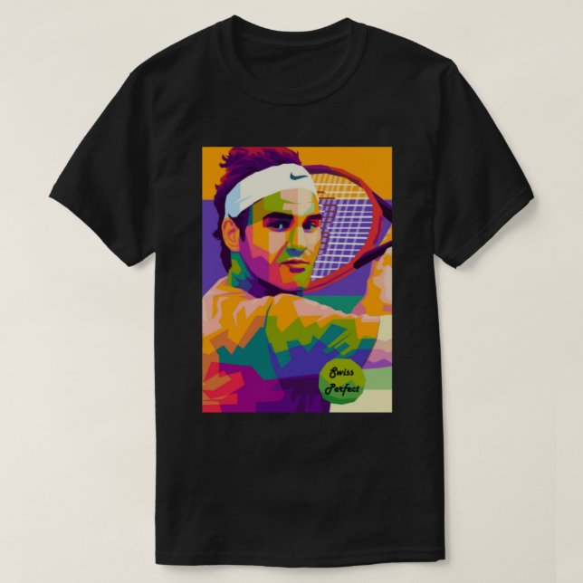 Roger Federer Swiss Perfec_ T Shirt (Design framsida)