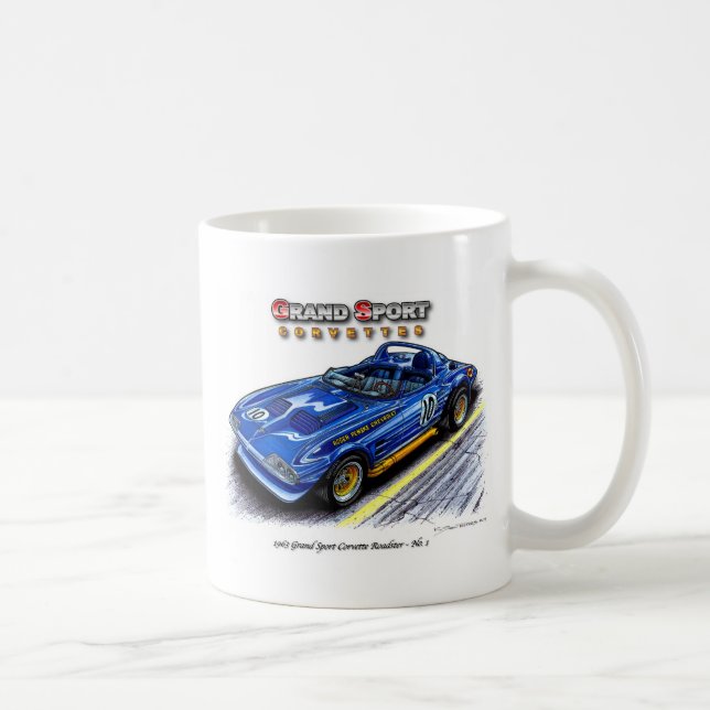 Roger Penske storslagen sportCorvette Roadster Kaffemugg (Höger)