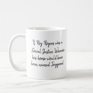 Roger Rogers SJW Funny Black Text Personlig Kaffemugg
