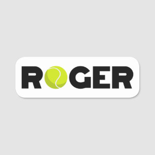 Roger Tennis Namnbricka