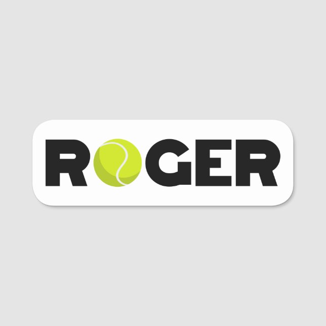 Roger Tennis Namnbricka (Framsida)