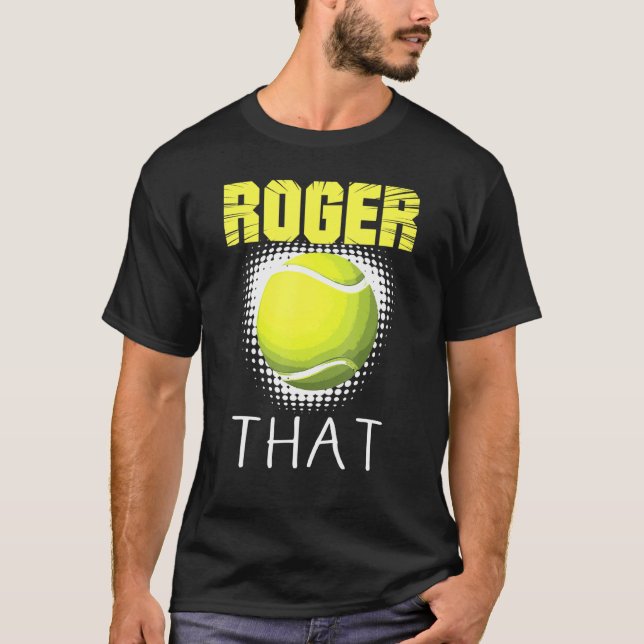 Roger Tennis Players Jag vill bara spela T Shirt (Framsida)