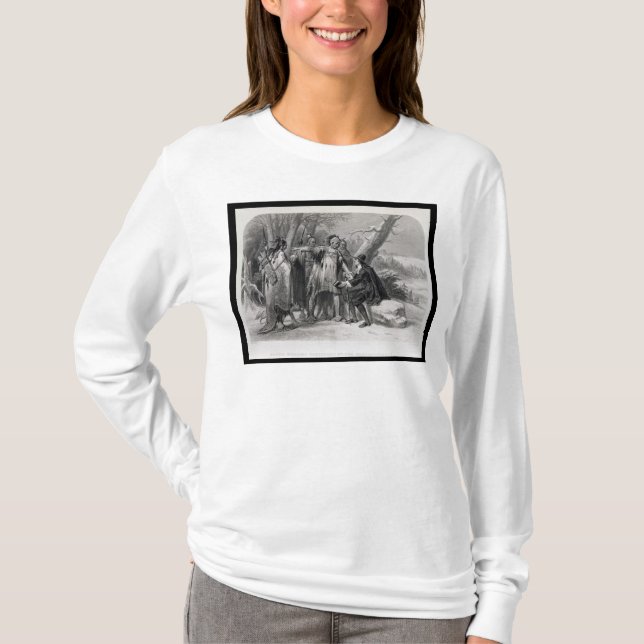 Roger Williams som beskyddas av Narragansettsen T Shirt (Framsida)