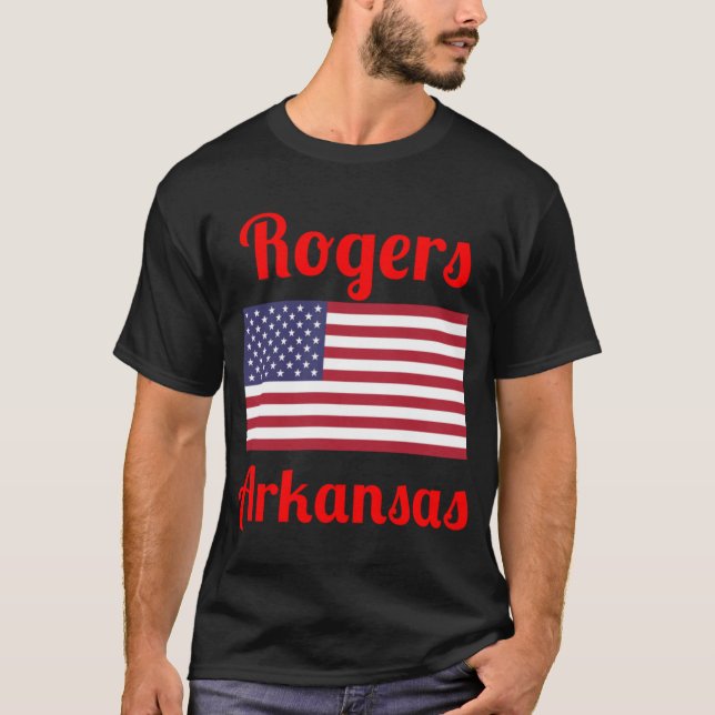 Rogers Arkansas Snyggt Prints3 T Shirt (Framsida)