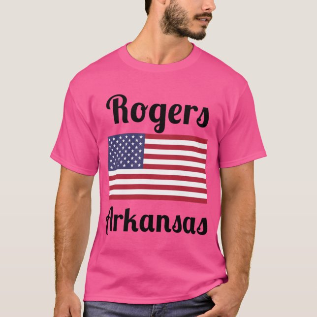 Rogers Arkansas Styliska Tryck T Shirt (Framsida)