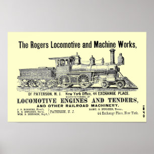Rogers de rörliga arbetena, Paterson, N.J.1870 Poster