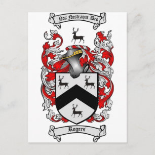 ROGERS familjvapensköld Vykort