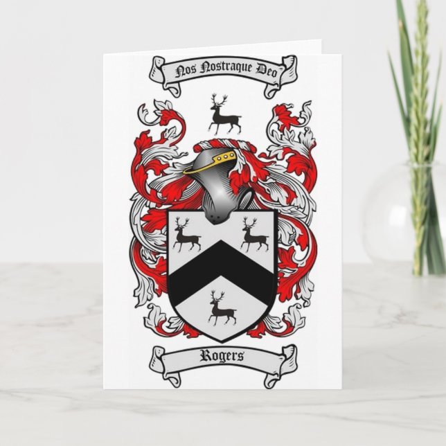 ROGERS Family Crest Kort (Framsida)