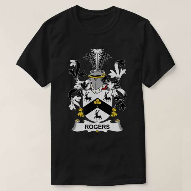 Rogers Jackar Arm Family Crest T Shirt (Design framsida)