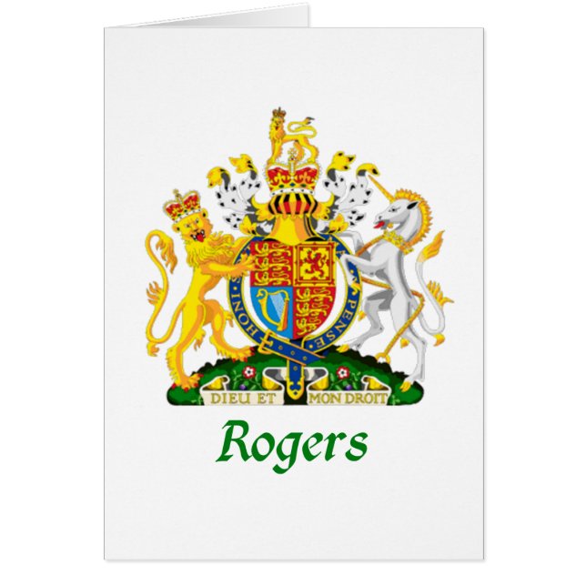 Rogers skyddar av Storbritannien Hälsningskort (Framsidan)
