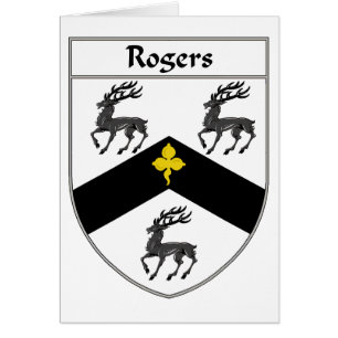 Rogers vapensköld-/familjvapensköld hälsningskort