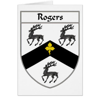 Rogers vapensköld-/familjvapensköld hälsningskort