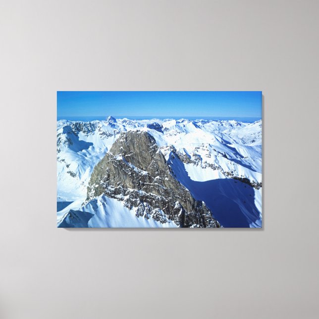 Roggspitze St Anton-Helgdag Card Canvastryck (Framsida)
