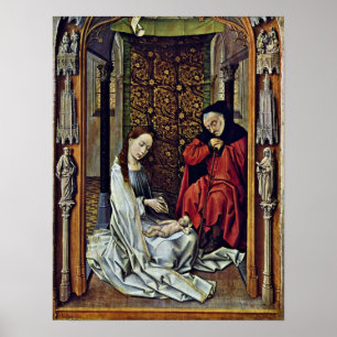Rogier skåpbil der Weyden - födelse av Kristus Poster