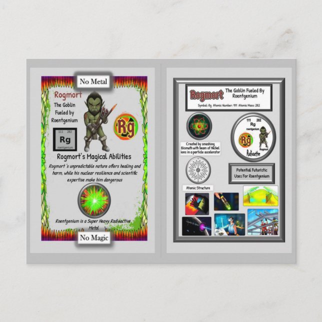 Rogmort Presents Roentgenium Trading Card Vykort (Framsida)