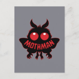 Rögoögd Mysterium Mothman Siluett Vykort
