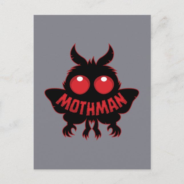 Rögoögd Mysterium Mothman Siluett Vykort (Framsida)