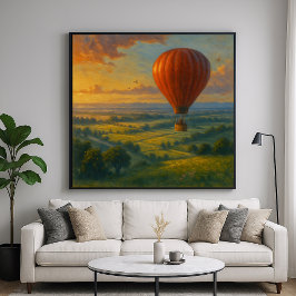 Rogue Balloon Ride - Painterly Illustration Stil Poster