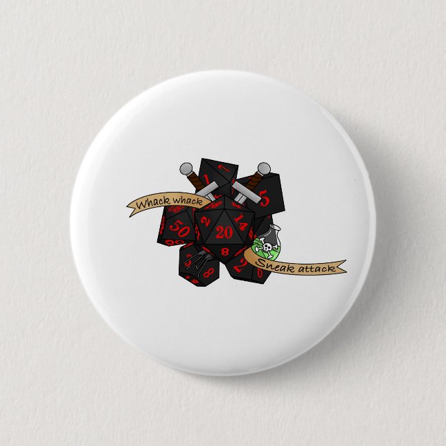Rogue Dice Design Knapp (Framsida)