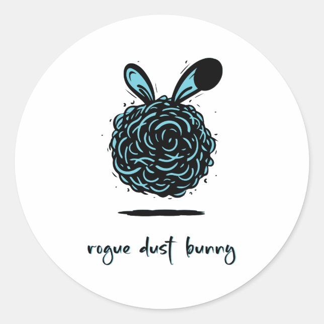 Rogue Dust Bunny Runt Klistermärke (Framsida)