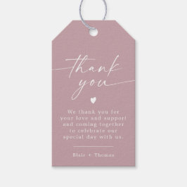 ROGUE Dusty Ro Rosa Tack för Presentetikett