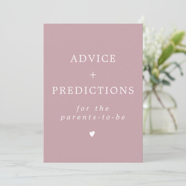 ROGUE Dusty  Rosa Advice & Predictions Sign Inbjudningar (Stående Fram)