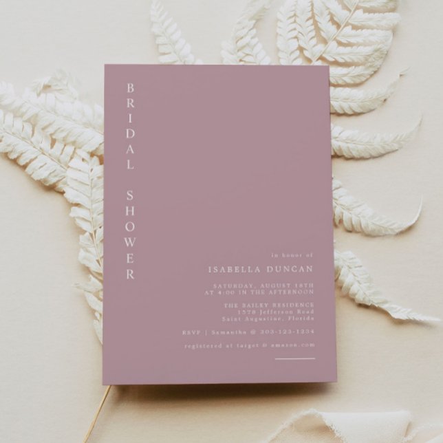 ROGUE Dusty  Rosa Mauve Möhippa Inbjudningar (Skapare uppladdad)