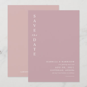 ROGUE Dusty Rosa Mauve Spara datum Inbjudningar