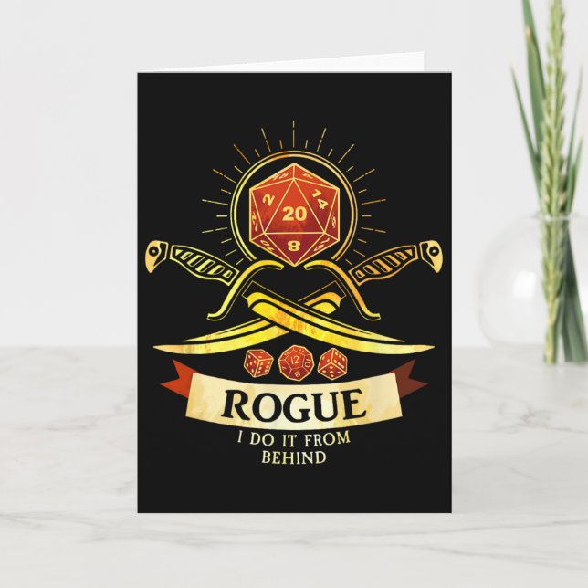 Rogue Fantasy Gamer Rpg Cl  Kort (Framsida)
