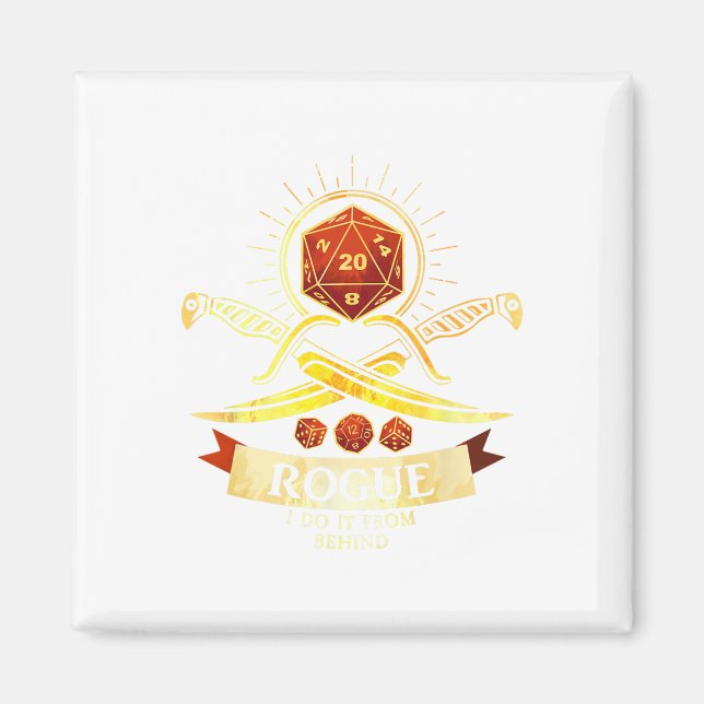 Rogue Fantasy Gamer Rpg Cl  Magnet (Framsidan)