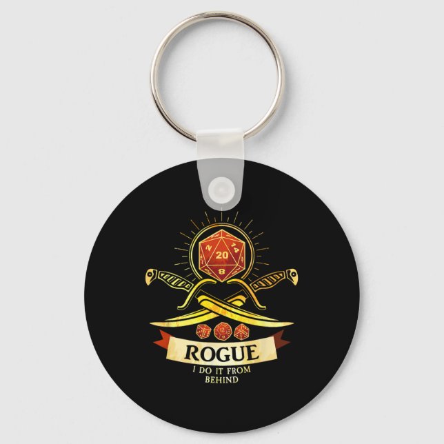 Rogue Fantasy Gamer Rpg Kl  Nyckelring (Framsida)